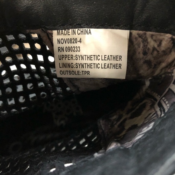 Black Poppy  Combat Boots - Picture 4 of 4